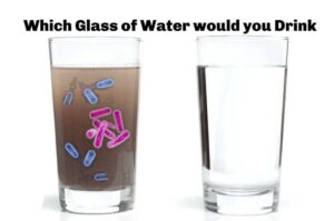 CT counter top water filter system water glass comparison