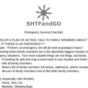 emergency checklist